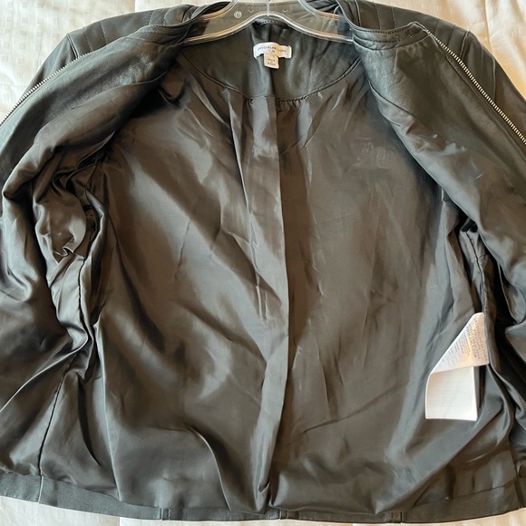 Jacqueline de Yong Dream Faux Leather Cropped Jacket Black 36 - Picture 5 of 16